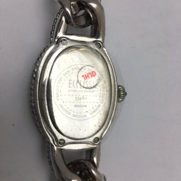 Vintage Ecclissi Watch Sterling Silver Quartz Chain Link Works - Picture 3 of 8